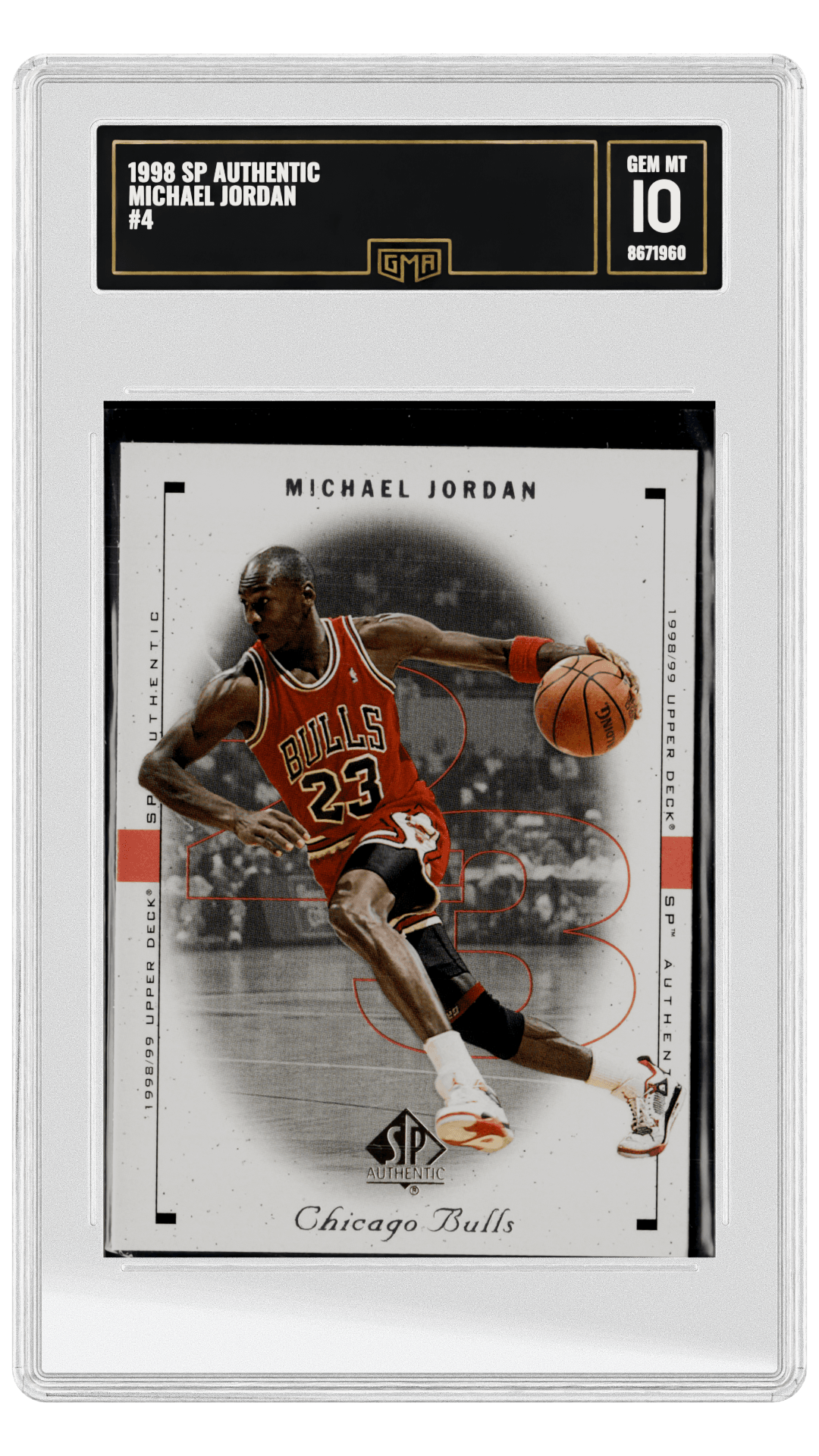 1998 SP AUTHENTIC MICHAEL JORDAN #4 graded-card listing image
