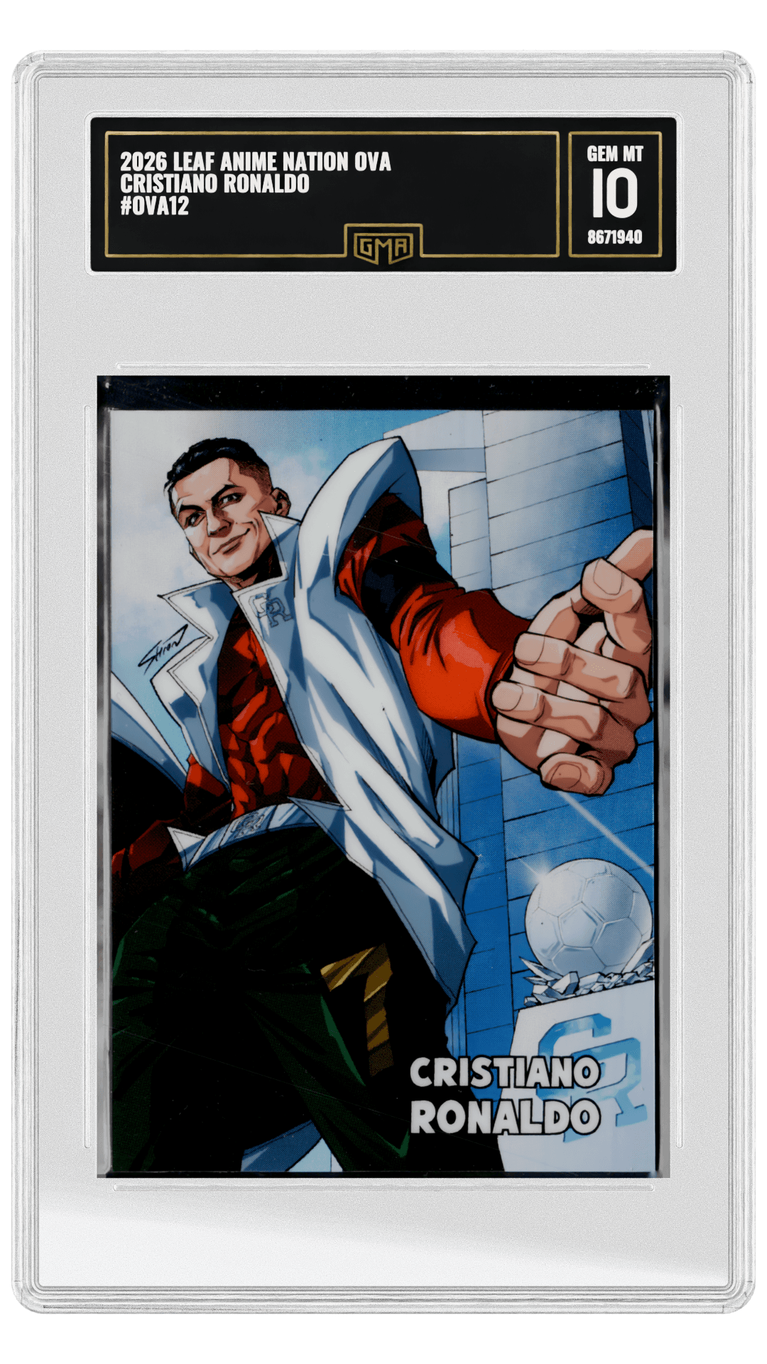 2026 LEAF ANIME NATION OVA CRISTIANO RONALDO #OVA12 graded-card listing image