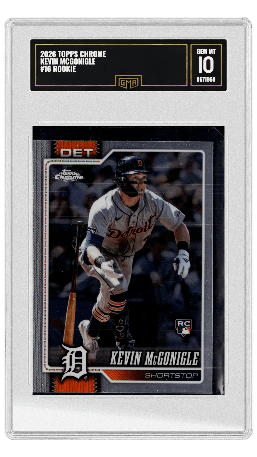 2026 TOPPS CHROME KEVIN MCGONIGLE #16 ROOKIE graded-card listing image