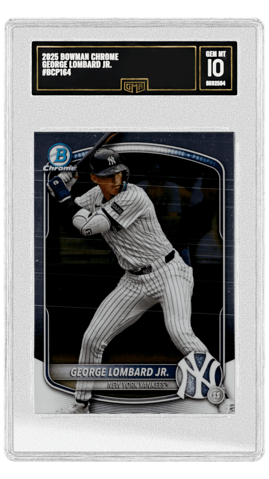 2025 BOWMAN CHROME GEORGE LOMBARD JR. #BCP164 graded-card listing image