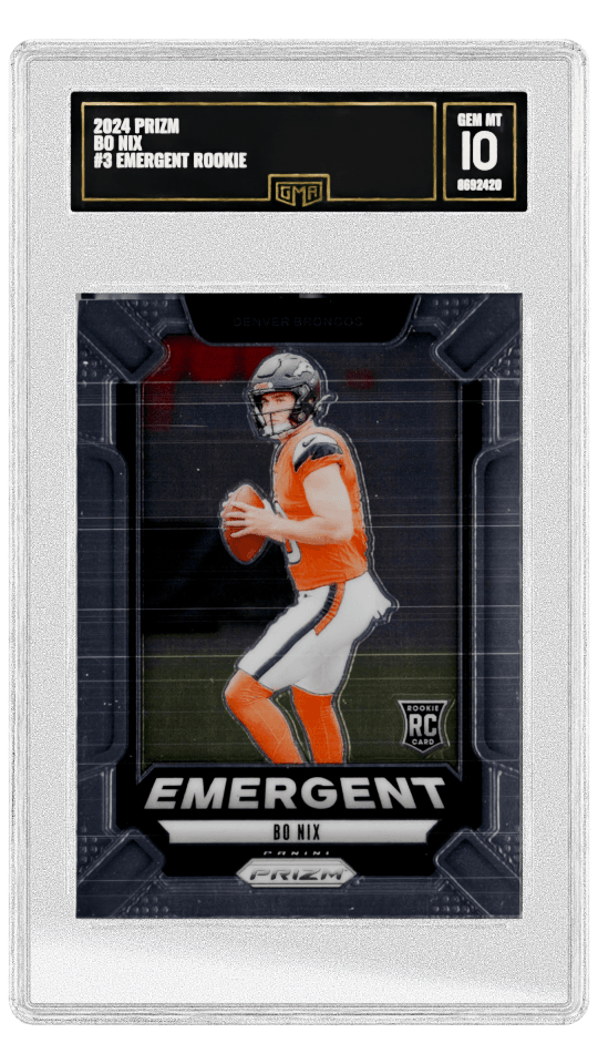 2024 PRIZM BO NIX #3 EMERGENT ROOKIE Graded rookie card with special designation graded-card listing image