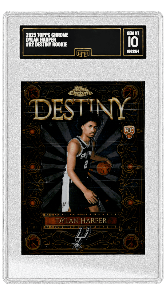 2025 TOPPS CHROME DYLAN HARPER #D2 DESTINY ROOKIE graded-card listing image