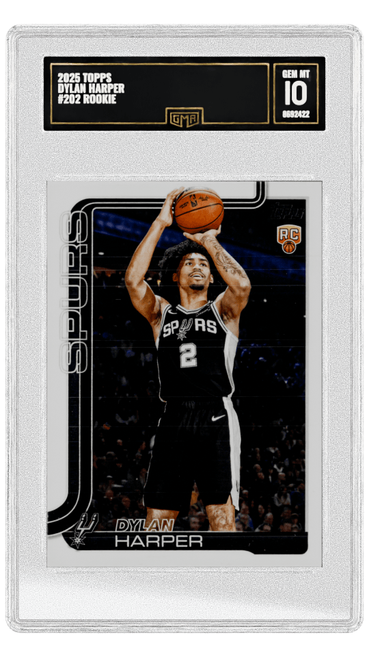 2025 TOPPS DYLAN HARPER #202 ROOKIE graded-card listing image
