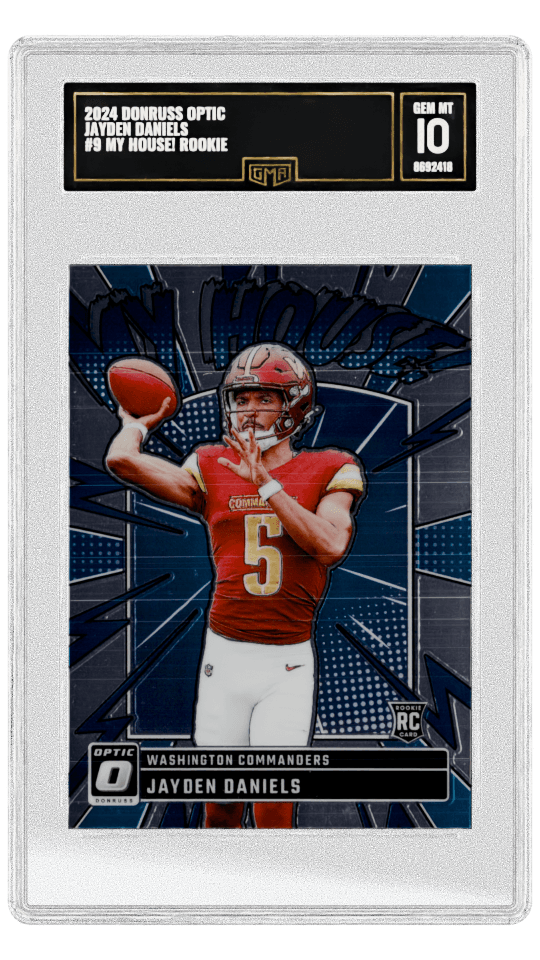 2024 DONRUSS OPTIC JAYDEN DANIELS #9 MY HOUSE! ROOKIE graded-card listing image