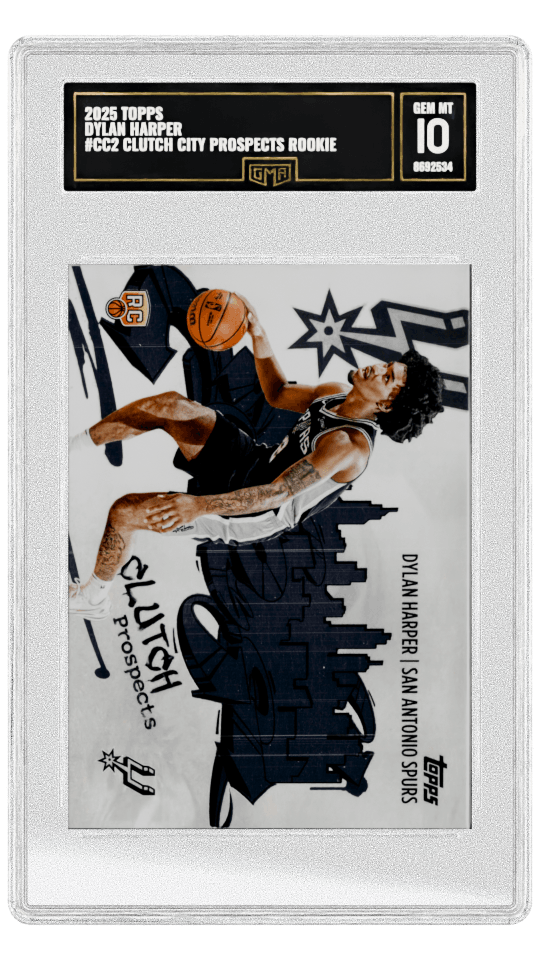 2025 TOPPS DYLAN HARPER #CC2 CLUTCH CITY PROSPECTS ROOKIE graded-card listing image