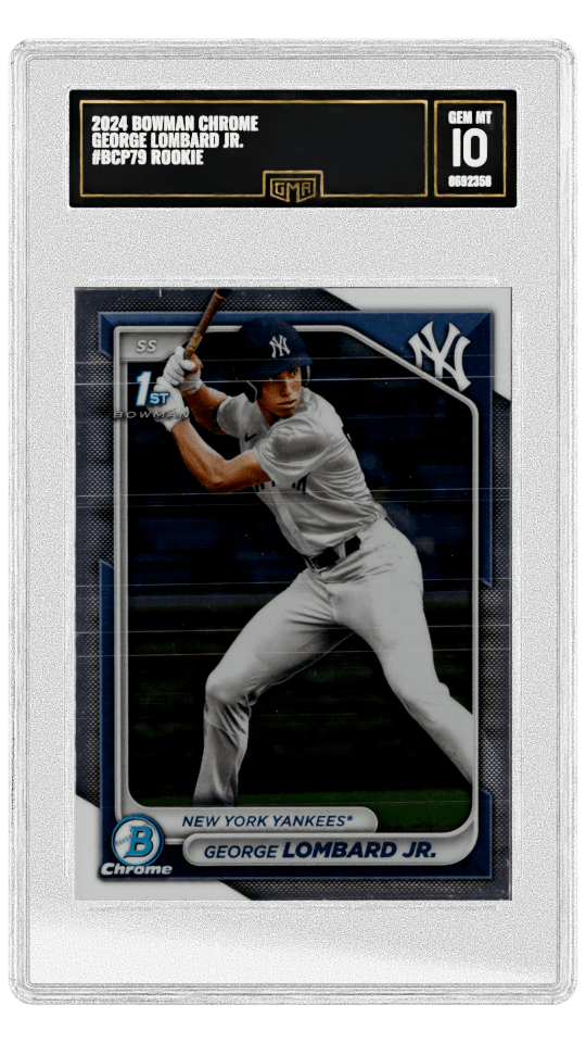 2024 BOWMAN CHROME GEORGE LOMBARD JR. #BCP79 ROOKIE graded-card listing image