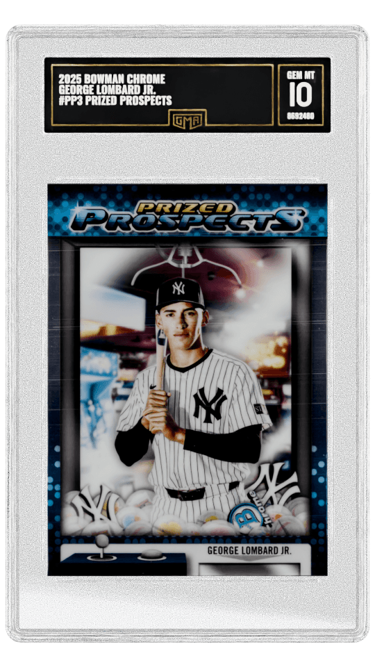 2025 BOWMAN CHROME GEORGE LOMBARD JR. #PP3 PRIZED PROSPECTS graded-card listing image