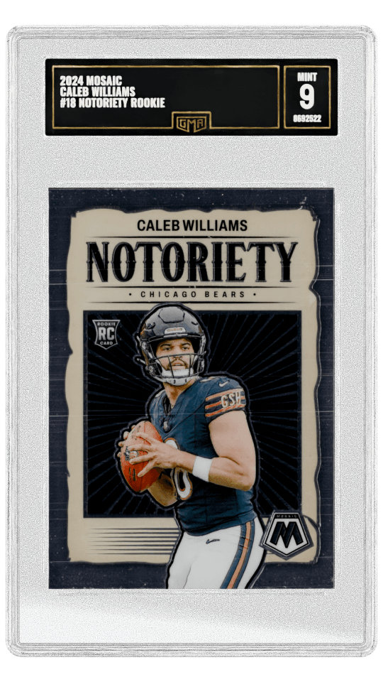 2024 MOSAIC CALEB WILLIAMS #18 NOTORIETY ROOKIE graded-card listing image