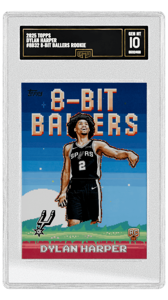 2025 TOPPS DYLAN HARPER #8B32 8-BIT BALLERS ROOKIE graded-card listing image