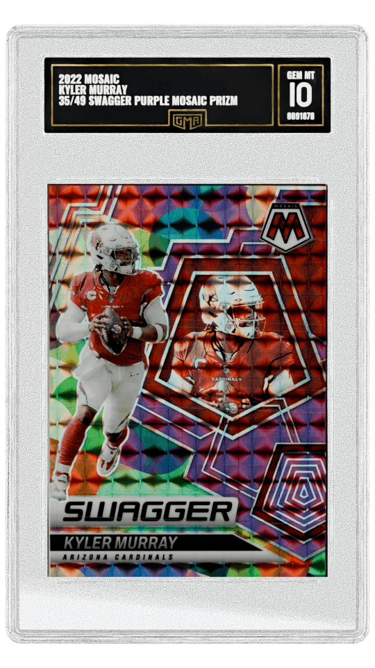 2022 MOSAIC KYLER MURRAY 35/49 SWAGGER PURPLE MOSAIC PRIZM Swagger Purple Mosaic Prism Parallel Print graded-card listing image
