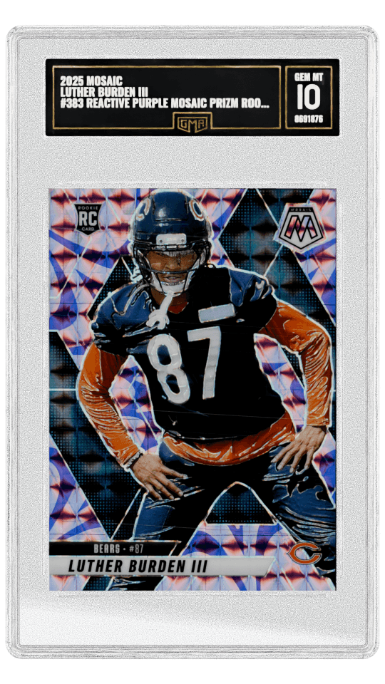 2025 MOSAIC LUTHER BURDEN III #383 REACTIVE PURPLE MOSAIC PRIZM ROOKIE graded-card listing image