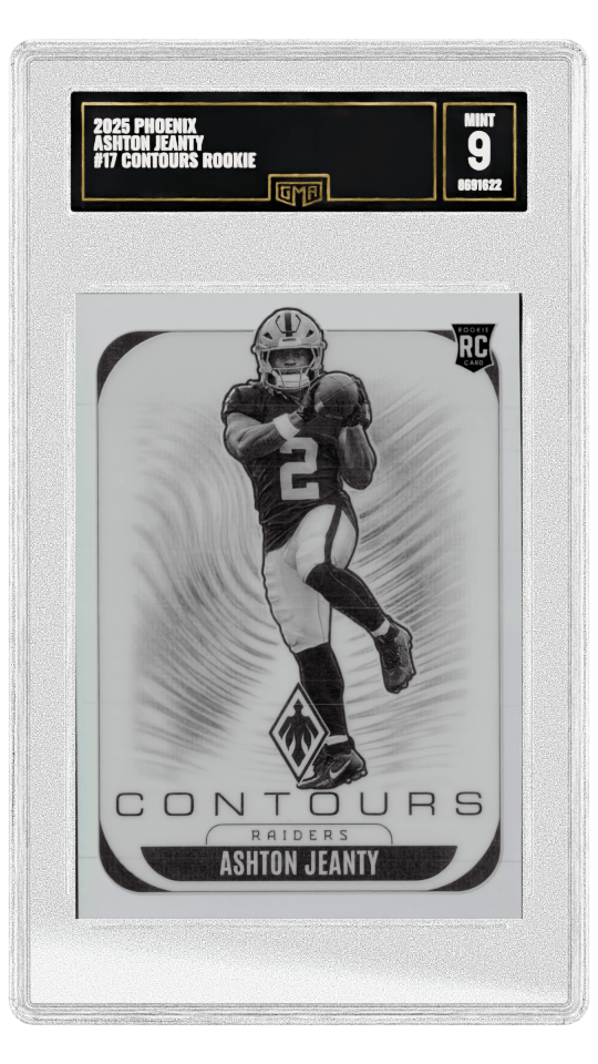 2025 PHOENIX ASHTON JEANTY #17 CONTOURS ROOKIE graded-card listing image