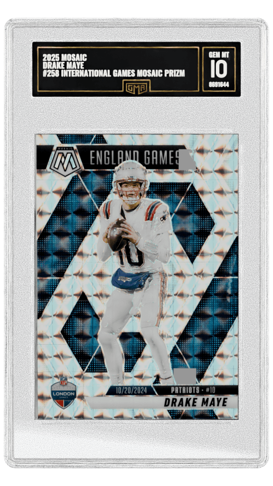 2025 MOSAIC DRAKE MAYE #258 INTERNATIONAL GAMES MOSAIC PRIZM graded-card listing image