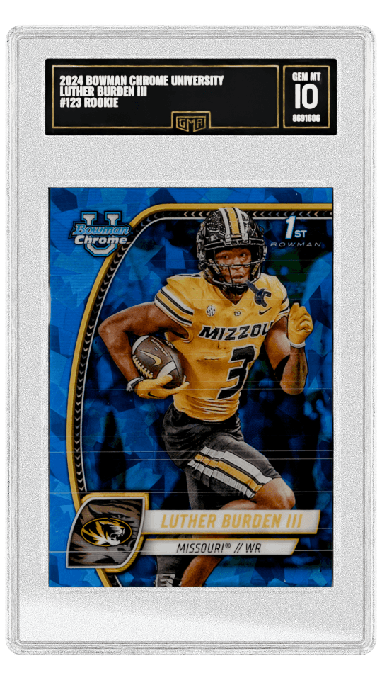 2024 BOWMAN CHROME UNIVERSITY LUTHER BURDEN III #123 ROOKIE graded-card listing image