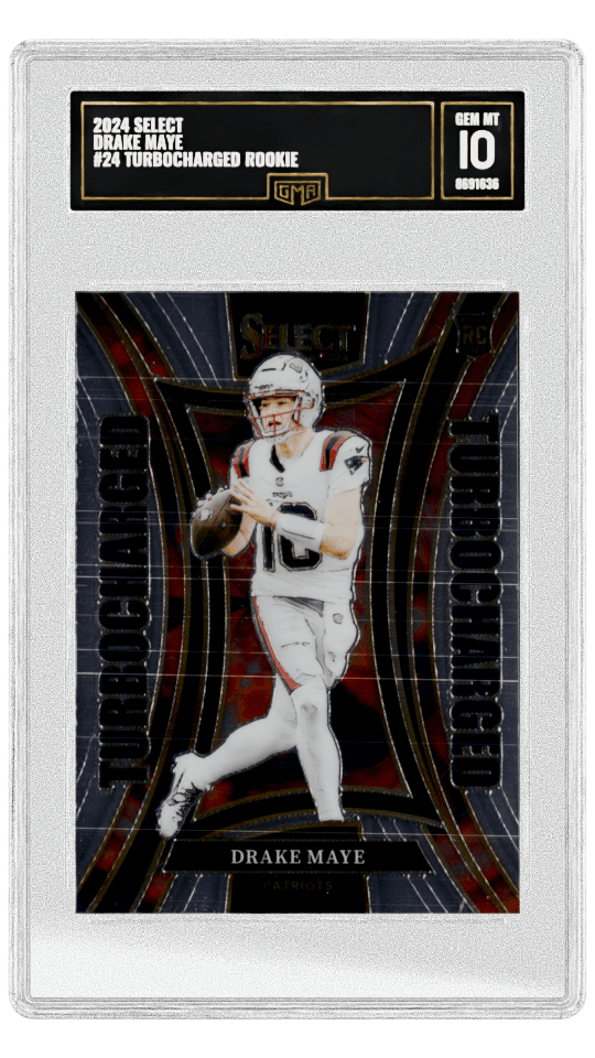 2024 SELECT DRAKE MAYE #24 TURBOCHARGED ROOKIE graded-card listing image