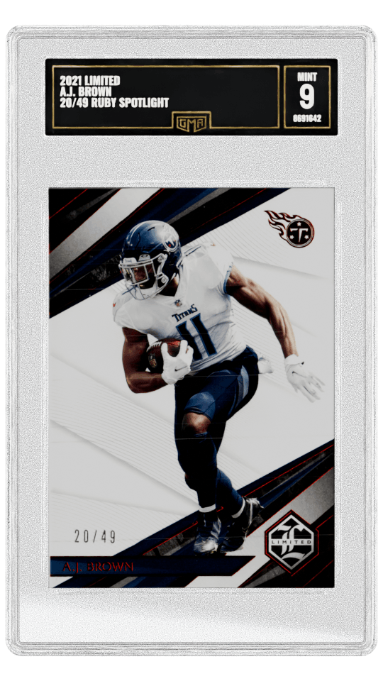 2021 LIMITED A.J. BROWN 20/49 RUBY SPOTLIGHT graded-card listing image
