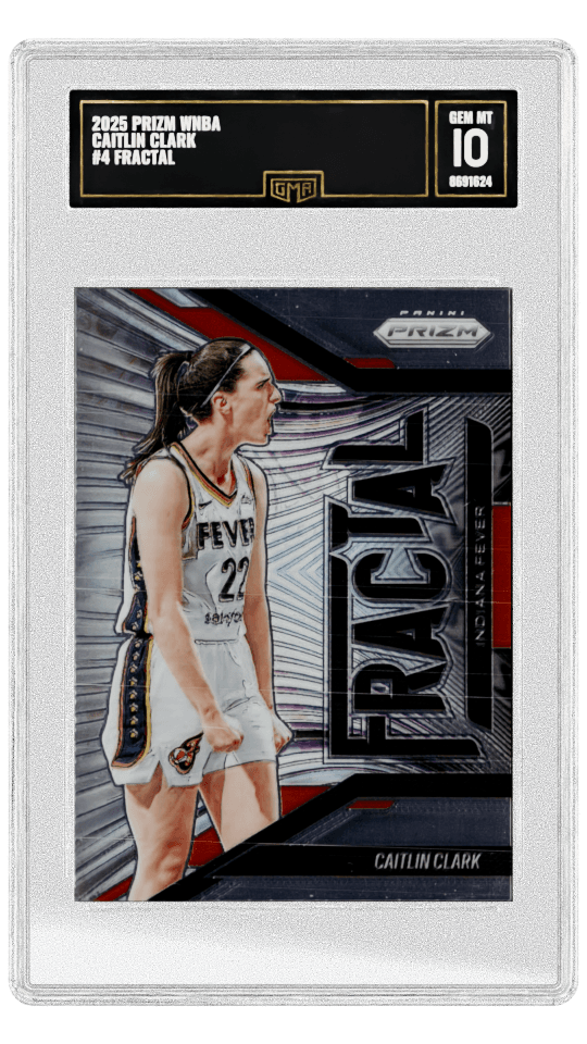 2025 PRIZM WNBA CAITLIN CLARK #4 FRACTAL Graded modern card with fractal special graded-card listing image