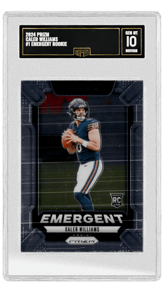 2024 PRIZM CALEB WILLIAMS #1 EMERGENT ROOKIE Emergent Rookie card graded-card listing image