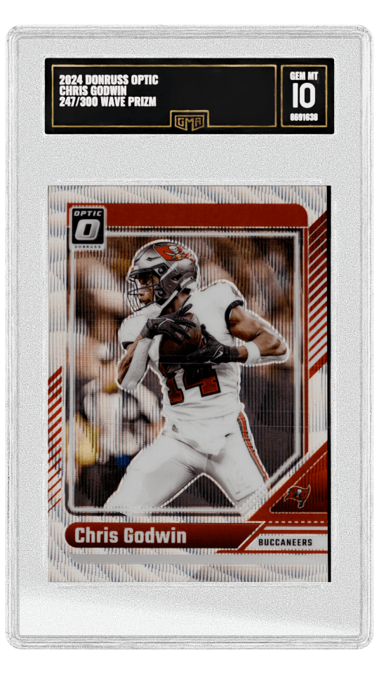 2024 DONRUSS OPTIC CHRIS GODWIN 247/300 WAVE PRIZM graded-card listing image