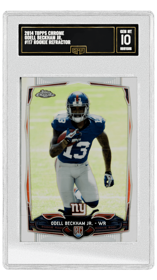 2014 TOPPS CHROME ODELL BECKHAM JR. #117 ROOKIE REFRACTOR graded-card listing image